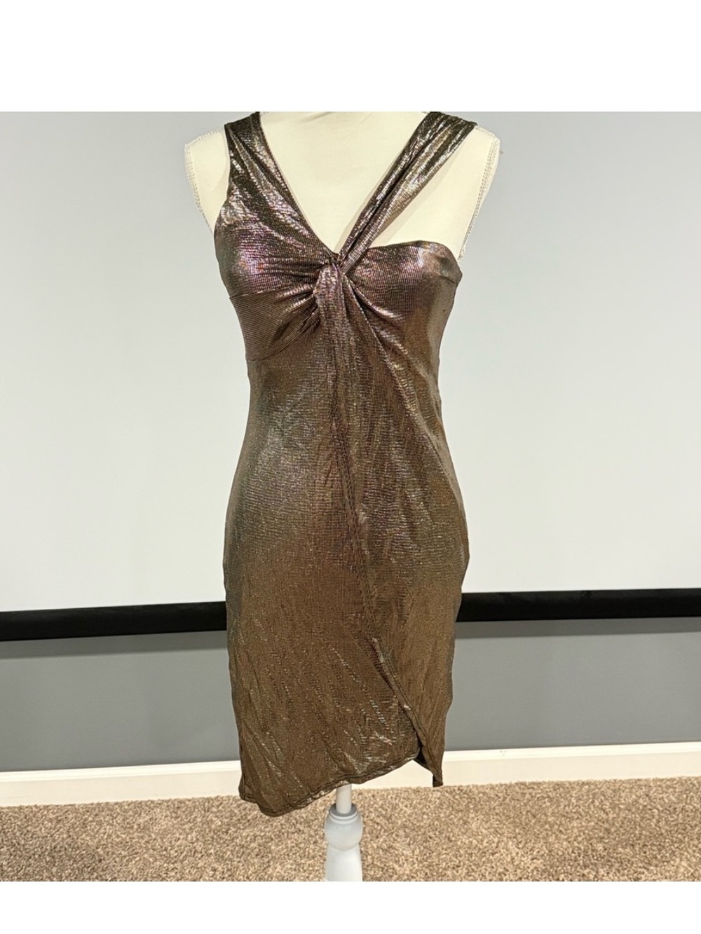 Star Wars Metallic Bodycon Mini Dress
Gold Black Sz M NWT